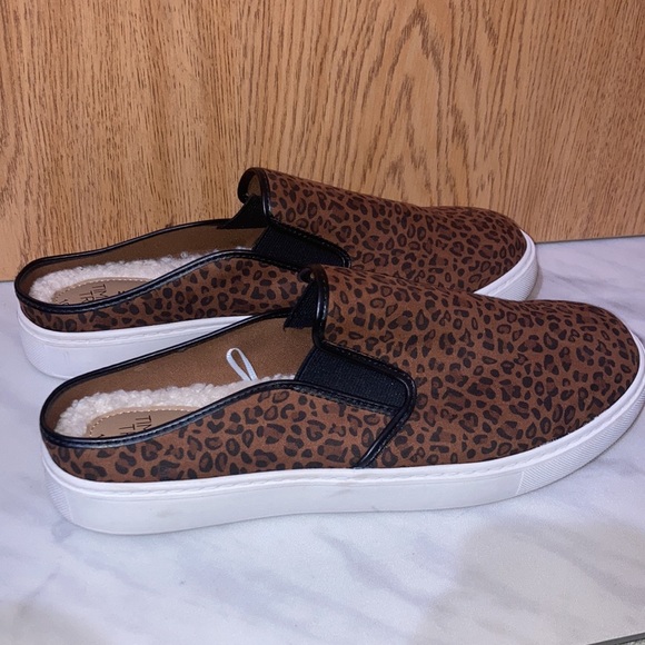 Slip On Memory Foam Cheetah Animal Print Shoes / Loafer Clogs - Picture 4 of 5